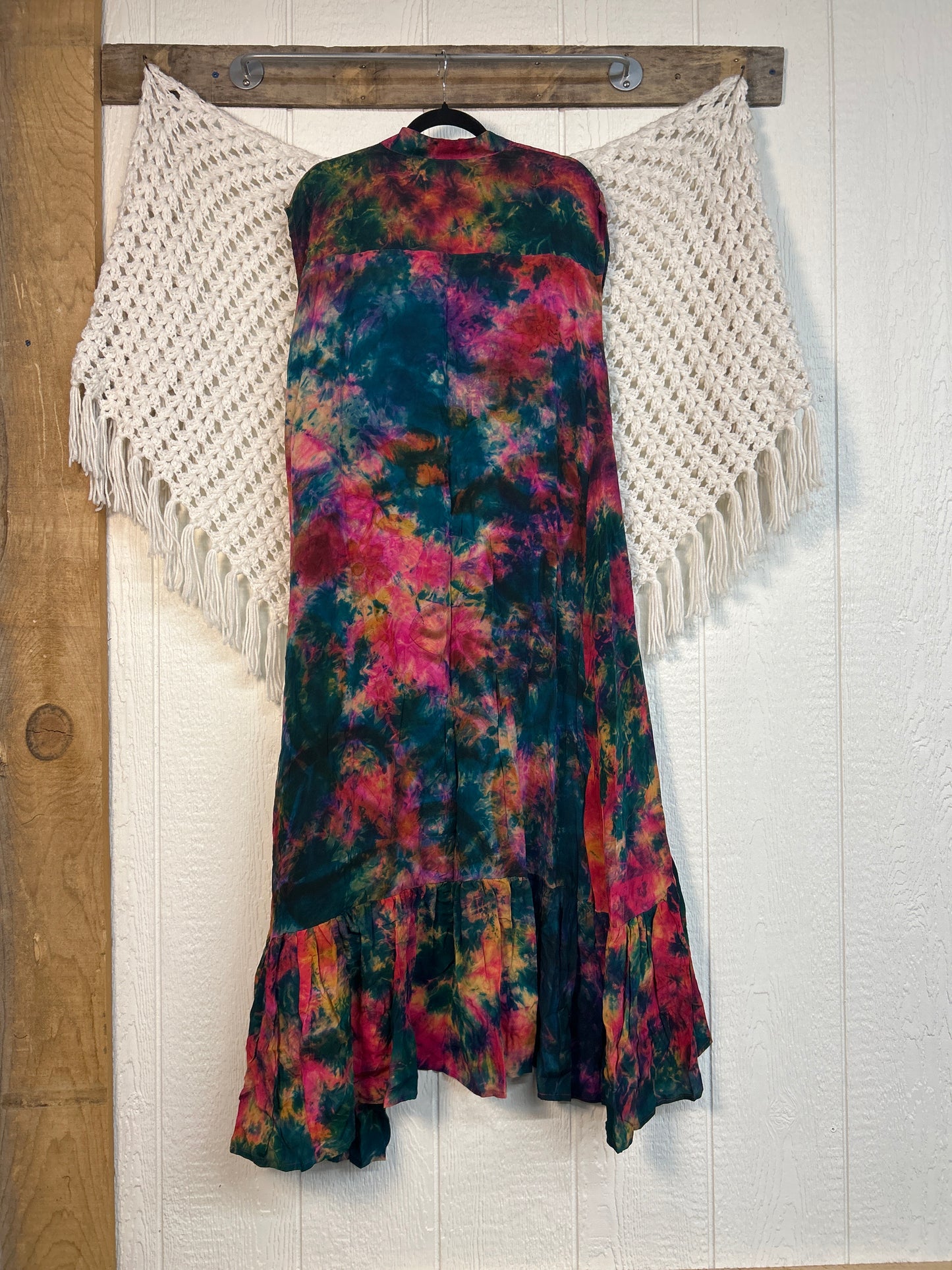 Crepe Sari Summer Dahlia Duster 0726 192