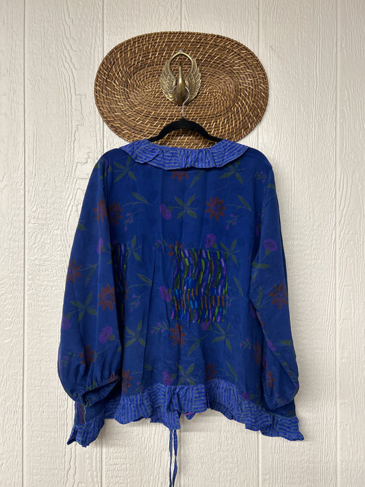 Crepe Sari Ruffle Daisy Blouse 0226 088