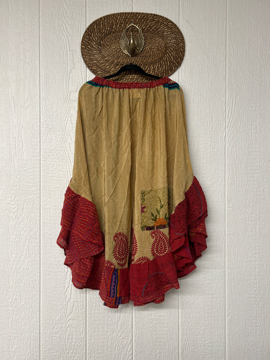 Crepe Wild Rose Skirt 1025 005