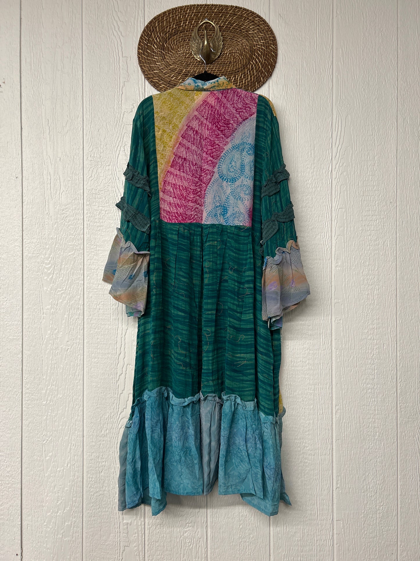 RETAIL Crepe Sari Rhiannon Duster Dress 0226 034