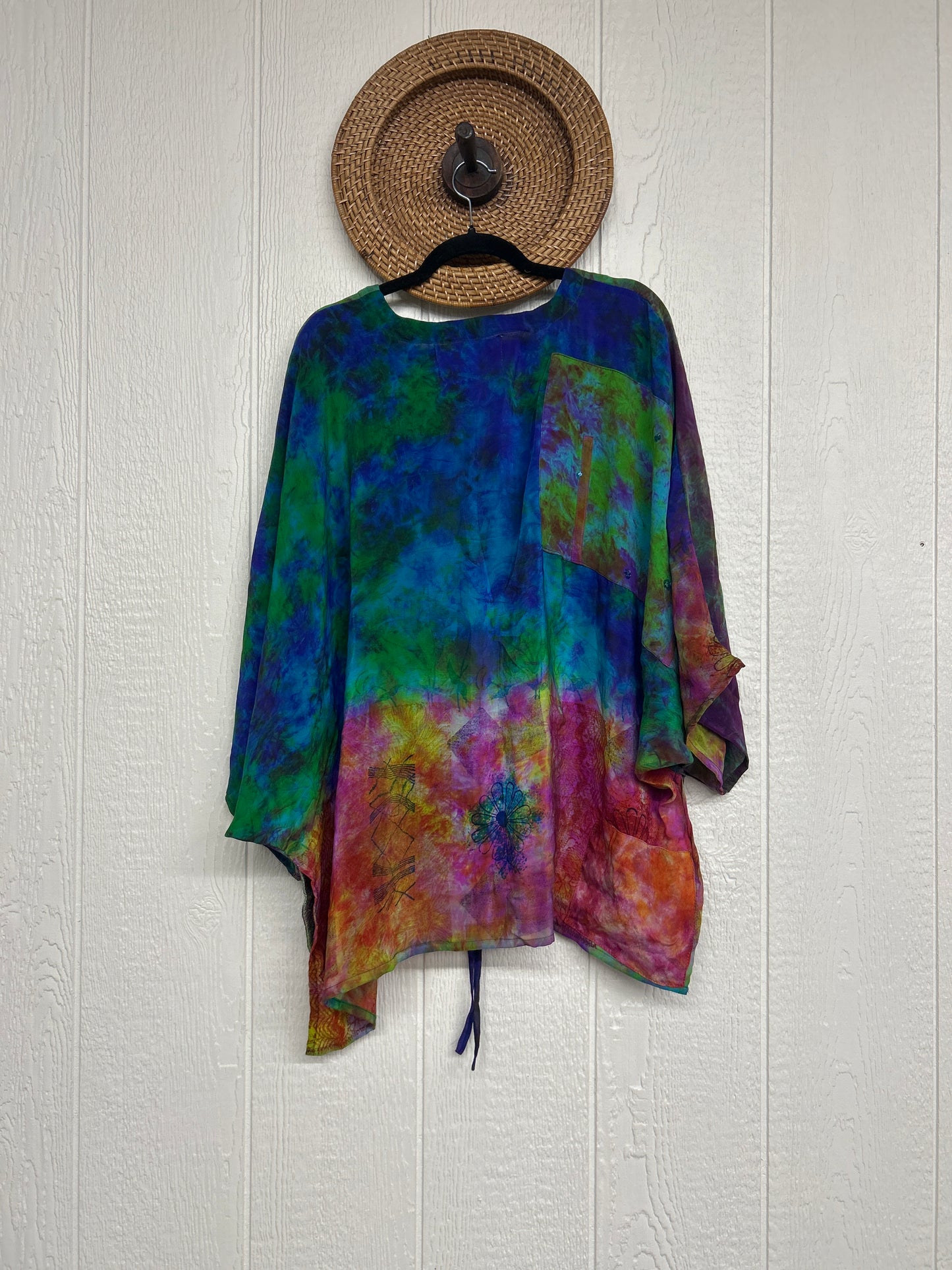 Crepe Sari Hi Lo Butterfly Top 0726 060