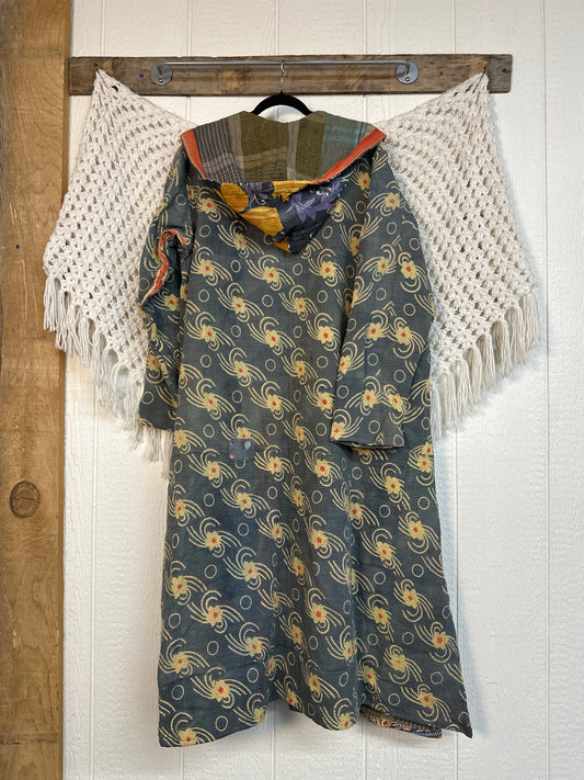 Fine Kantha Rising Sun Coat 1125 246