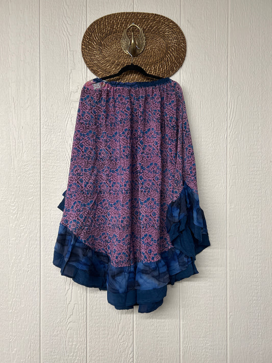 Crepe Wild Rose Skirt 1025 026