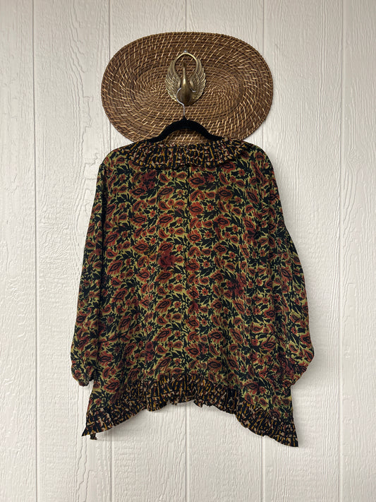 Crepe Sari Ruffle Daisy Blouse 0226 196