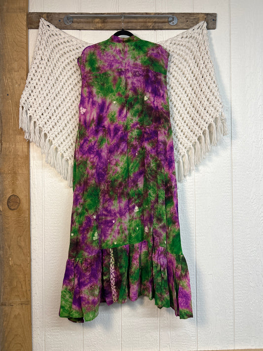 Crepe Sari Summer Dahlia Duster 0726 234