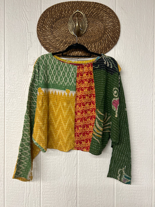 Pareo Kantha In Bloom Cropped Pullover 0326 194