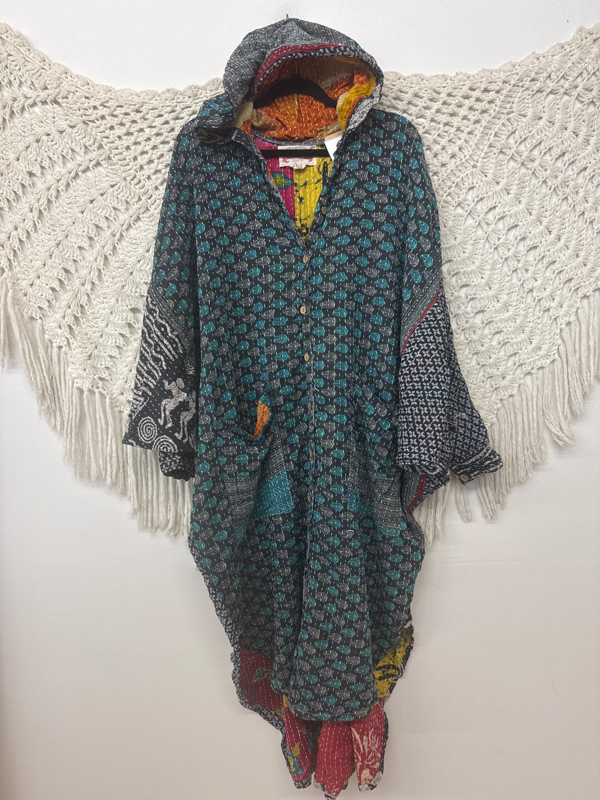 Pareo Kantha Poetic Hoodie Maxi L0926 001