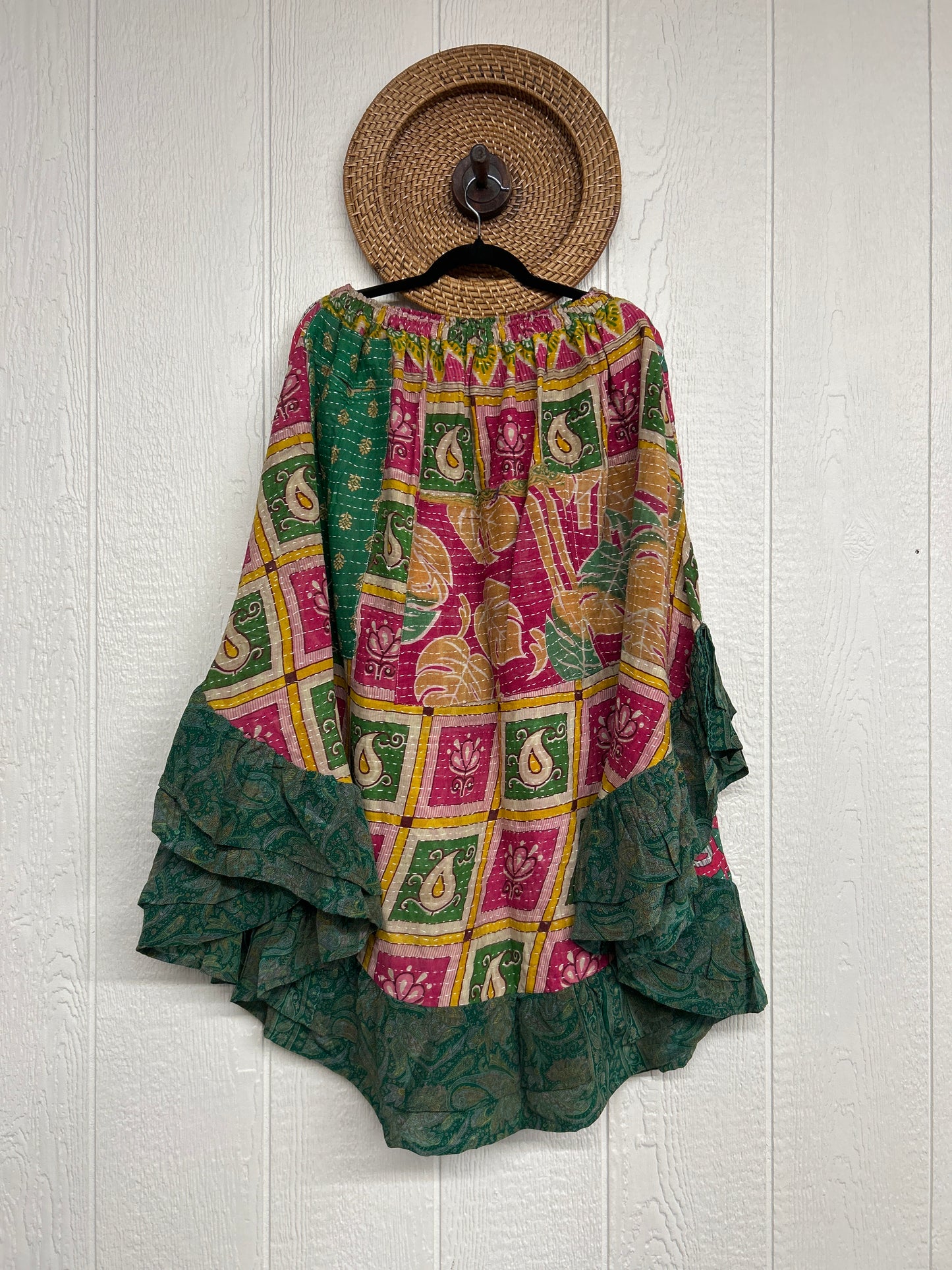 Pareo Kantha Wild Rose Skirt 0426 163