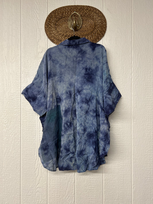 Crepe Sari Free To Be Button Down 0626 103