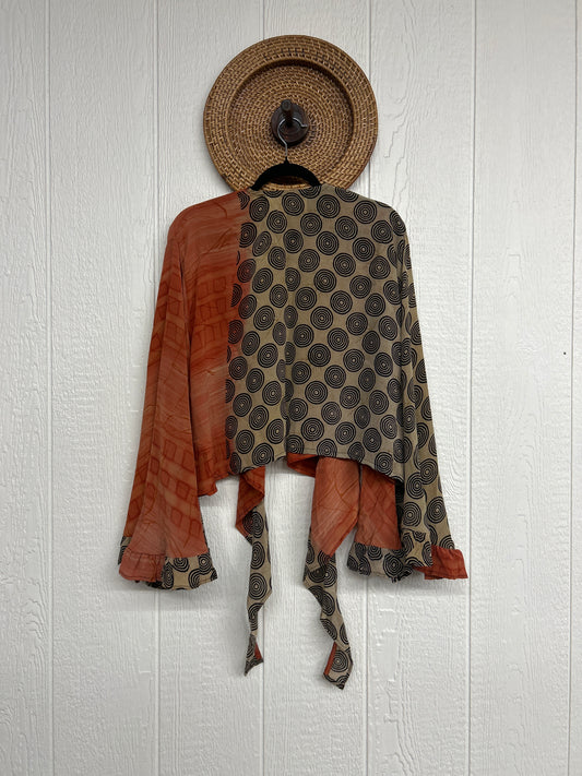 Crepe Sari Zeppelin Crop Shrug 0426 095