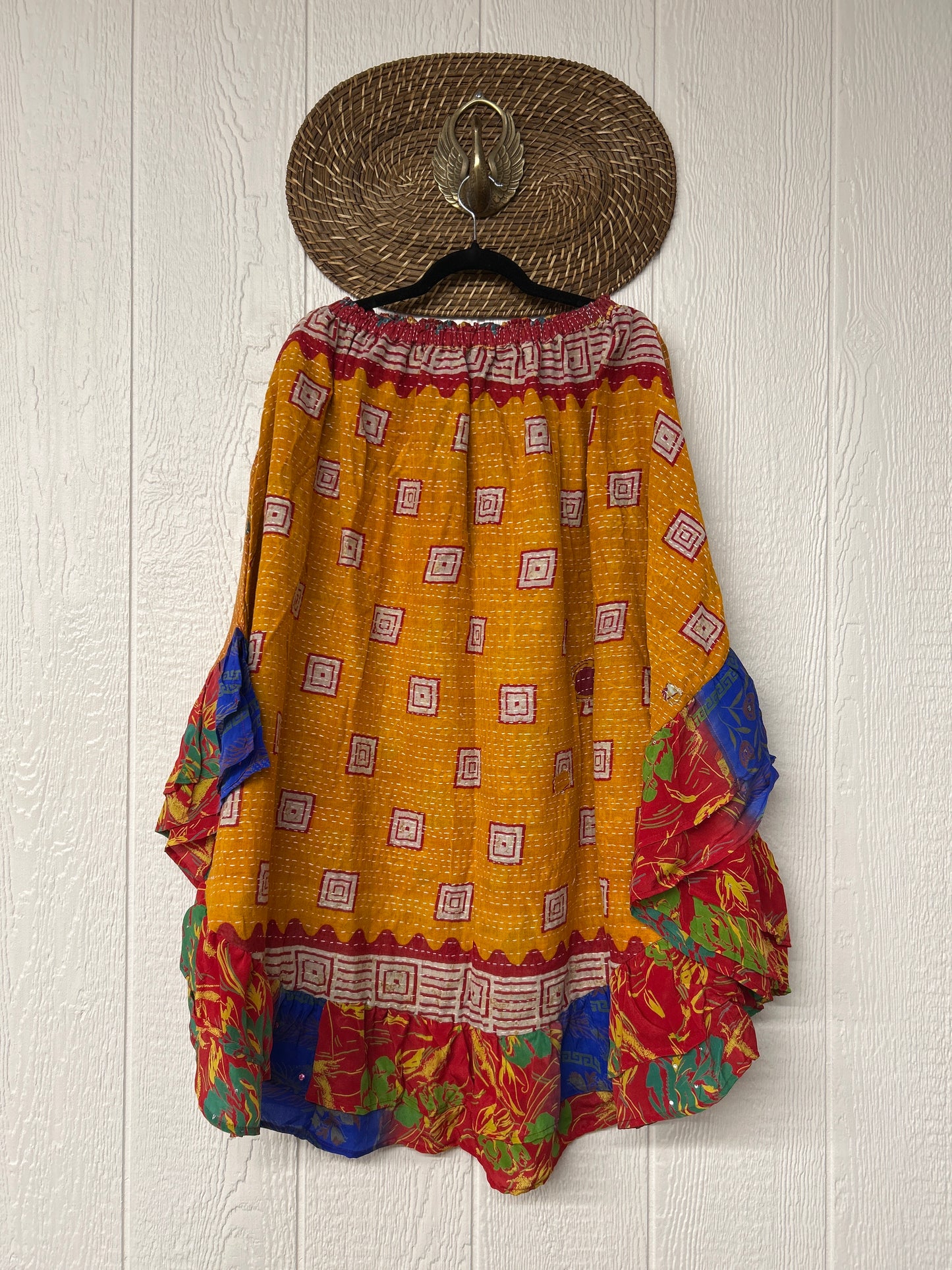 Pareo Kantha Wild Rose Skirt 0426 189