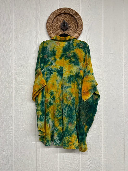 Crepe Sari Free To Be Button Down 0626 207