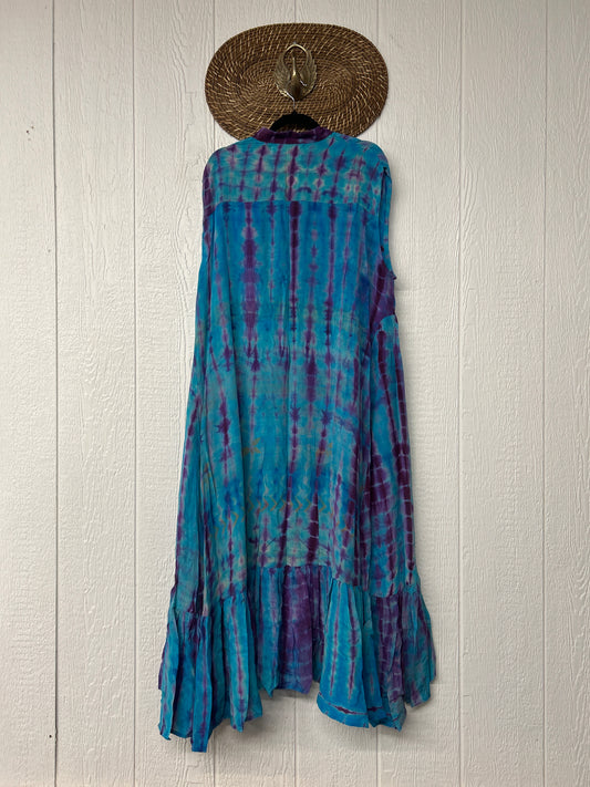 RETAIL Crepe Sari Summer Dahlia Duster 0726 064