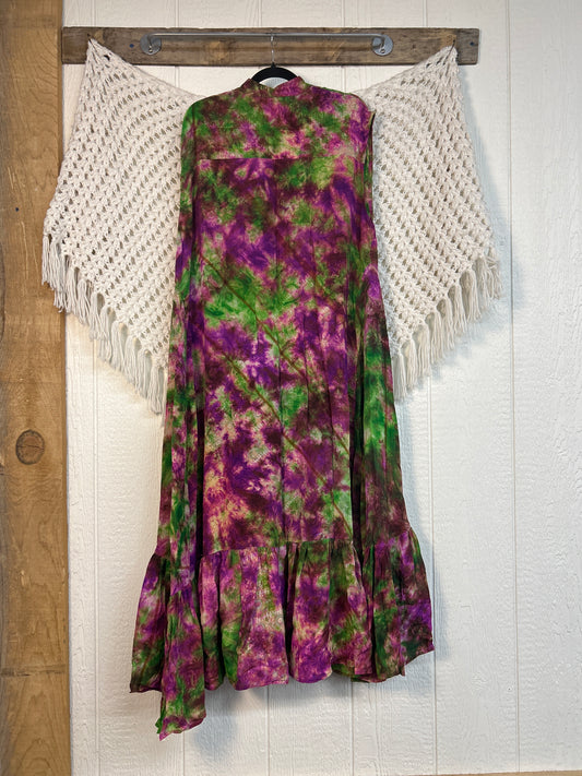 Crepe Sari Summer Dahlia Duster 0726 248