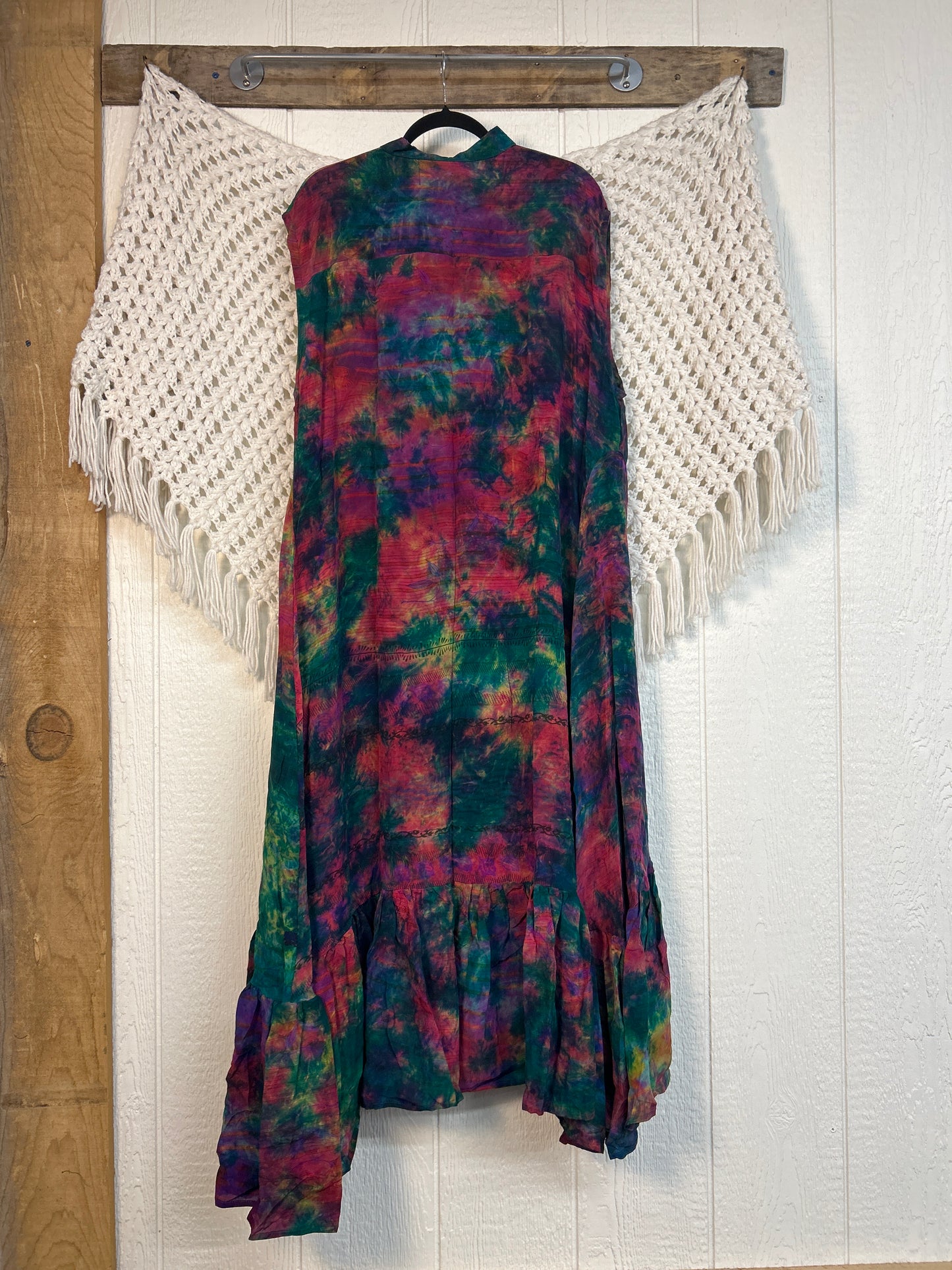 Crepe Sari Summer Dahlia Duster 0726 156