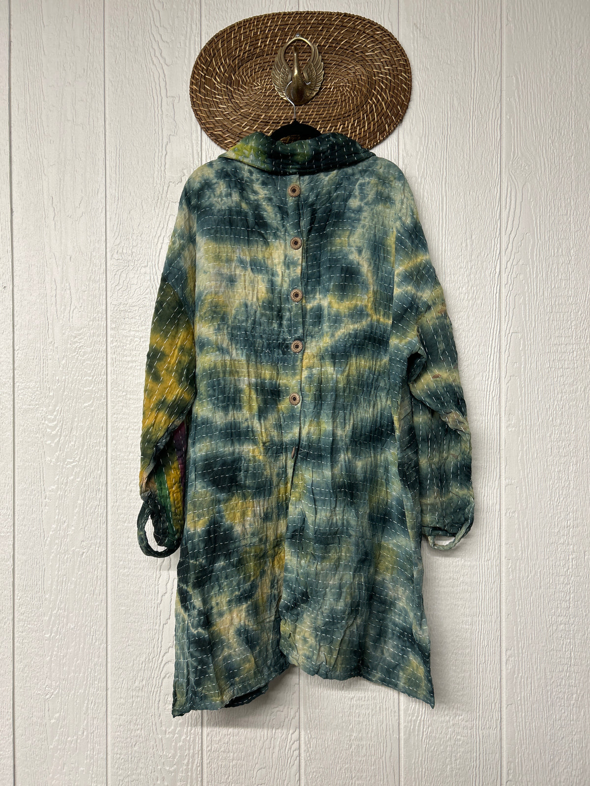 Aura Edit Koverlet Button Down Trench Coat 1026 007