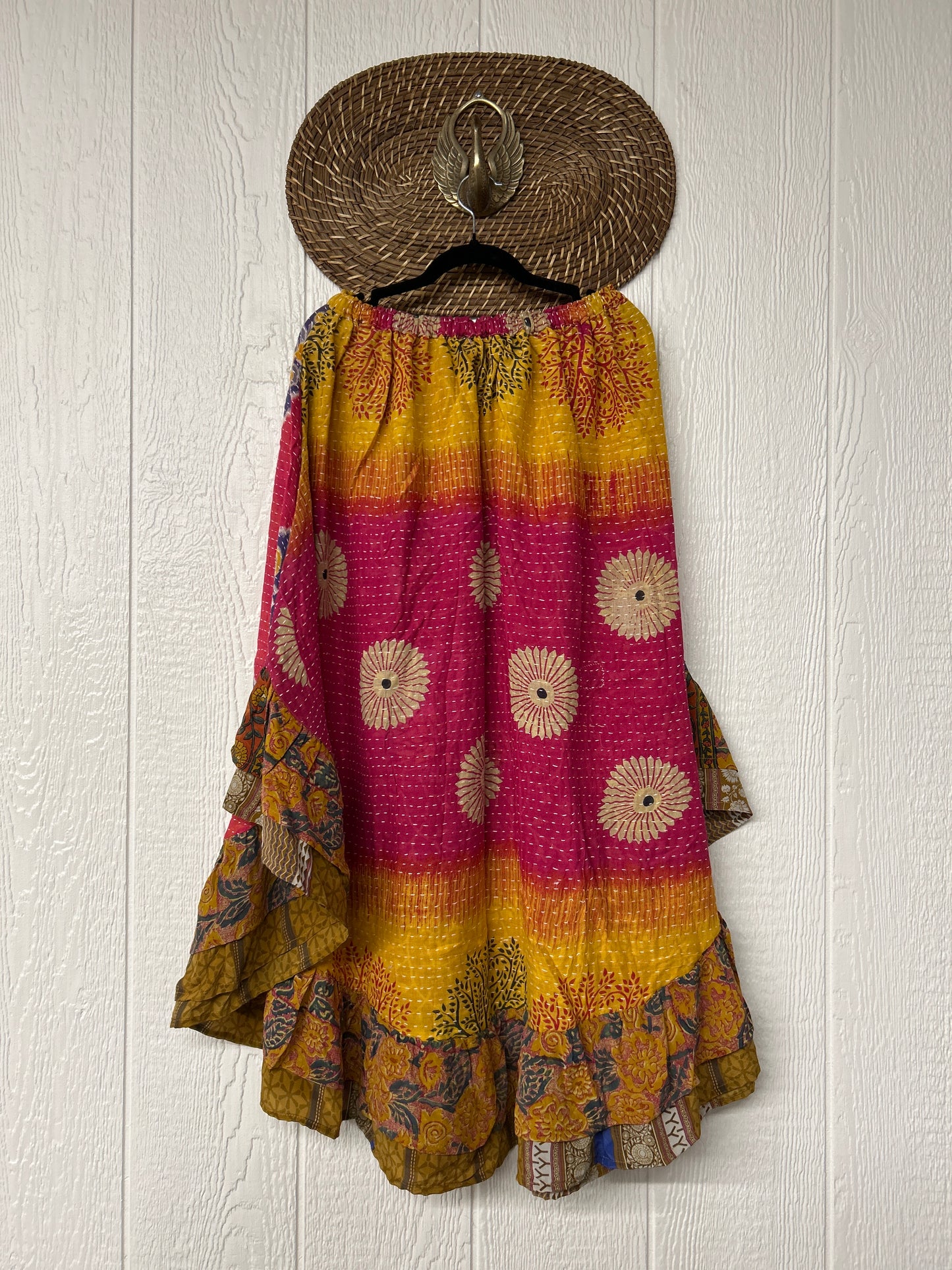 Pareo Kantha Wild Rose Skirt 0426 081