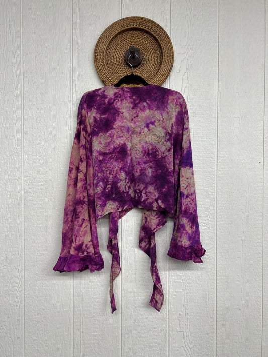 RETAIL Crepe Sari Zeppelin Crop Shrug 0426 059