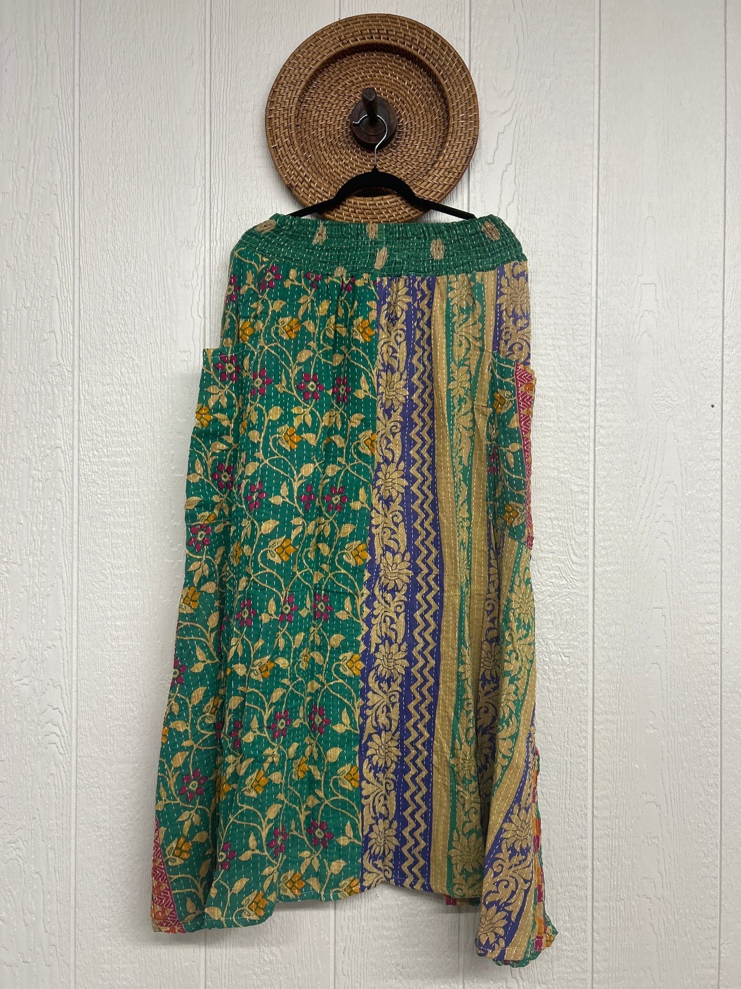 Pareo Kantha Butterfly Cargo Skirt 0426 152