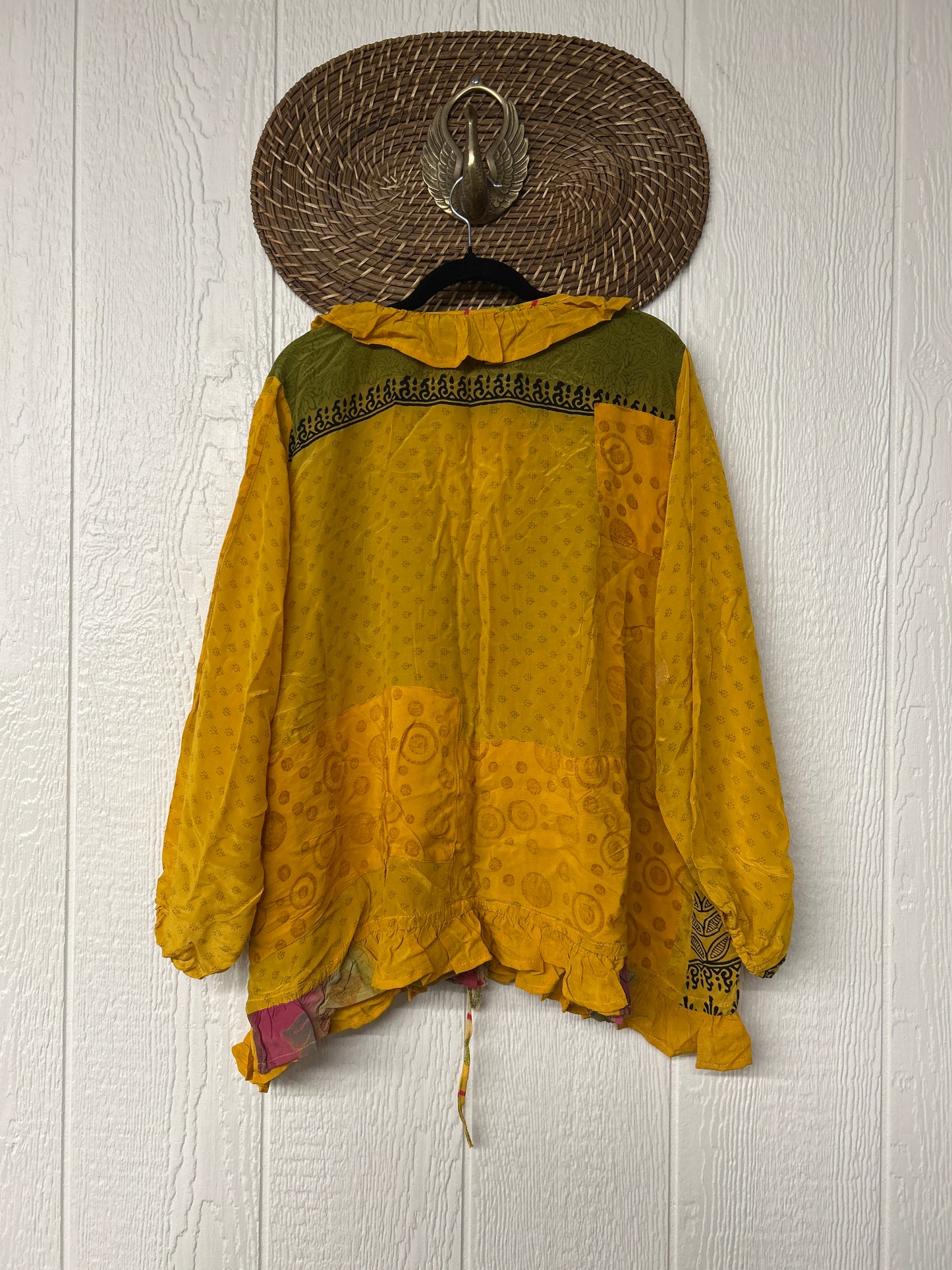 Crepe Sari Ruffle Daisy Blouse 0526 019
