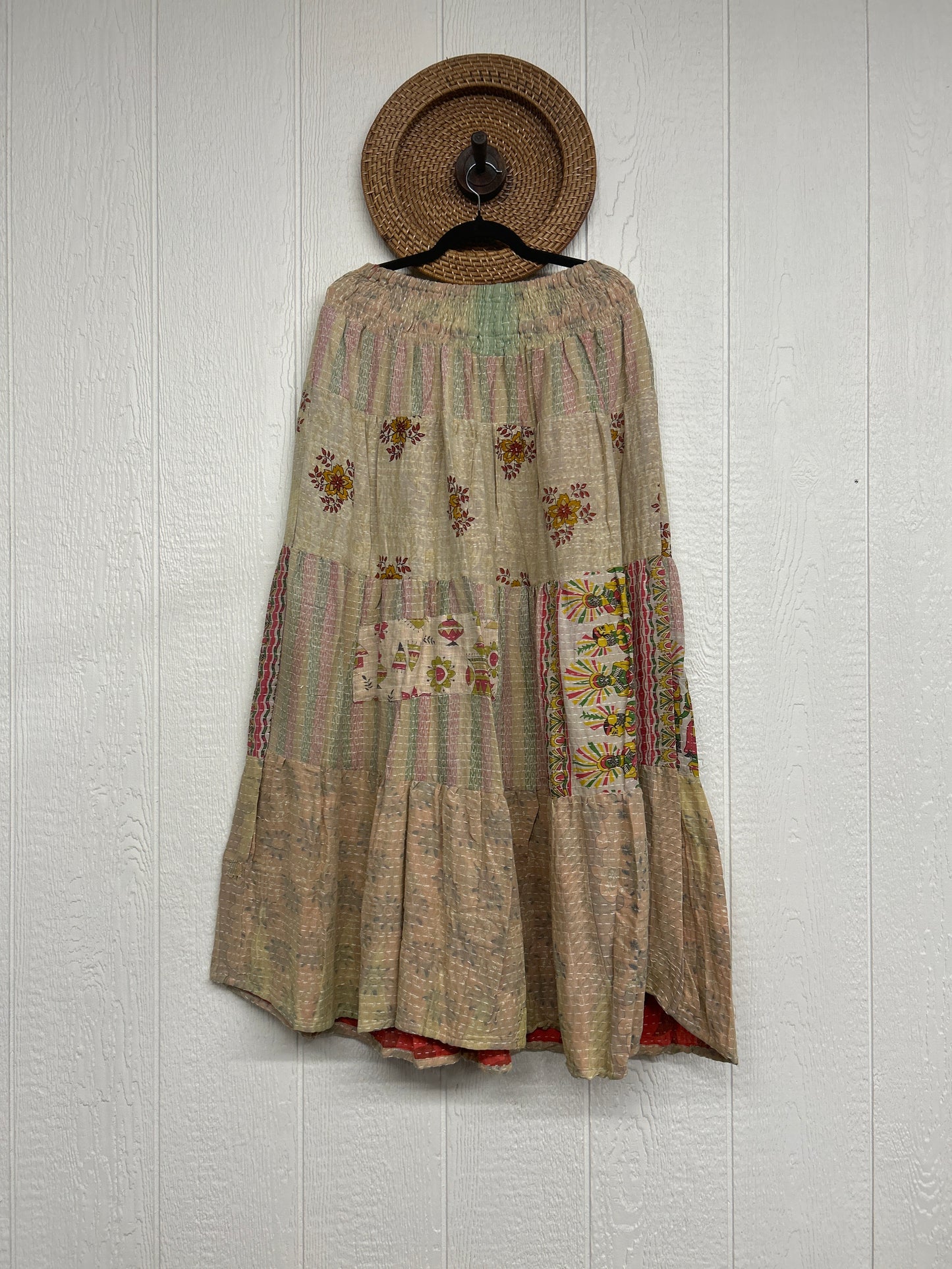Pareo Kantha Lotus Maxi Skirt 0826 016