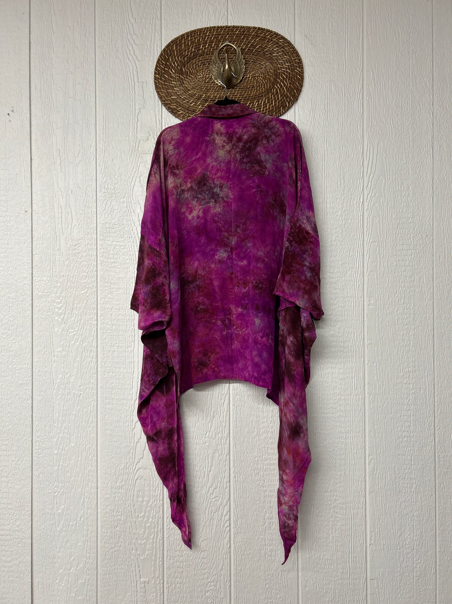 RETAIL Crepe Sari Summer Nirvana Button Down 0626 091