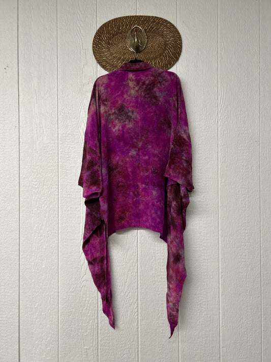 RETAIL Crepe Sari Summer Nirvana Button Down 0626 091