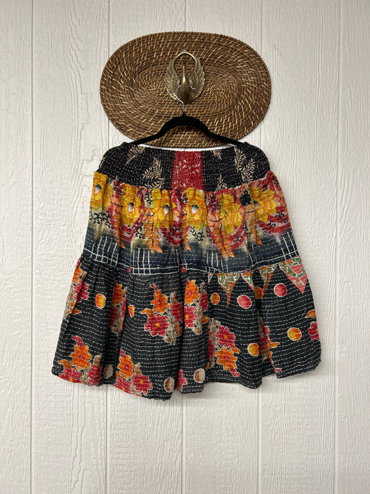 Pareo Kantha Meadow Skirt 0826 018