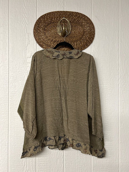 Crepe Sari Ruffle Daisy Blouse 0226 021