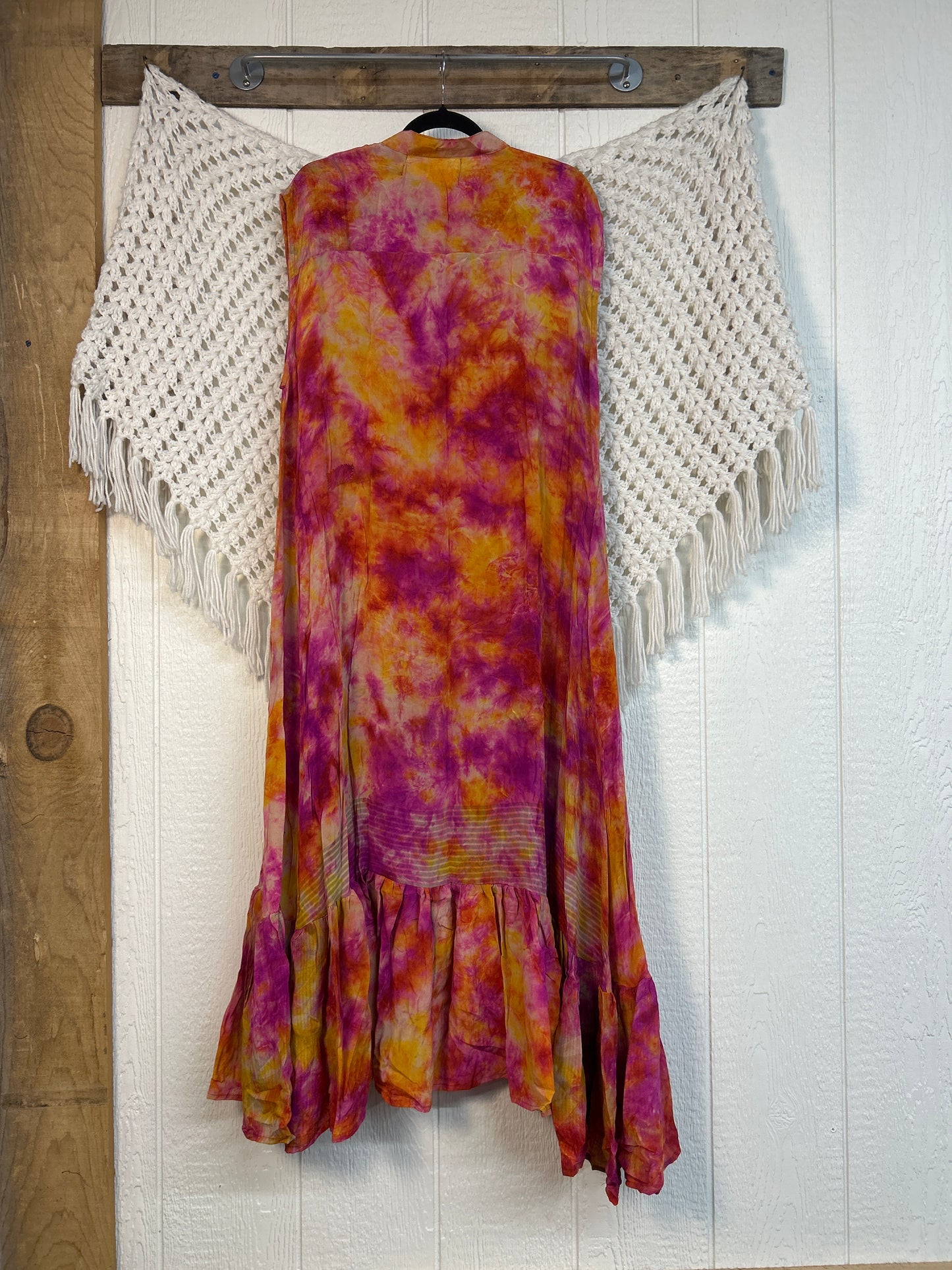 Crepe Sari Summer Dahlia Duster 0726 152