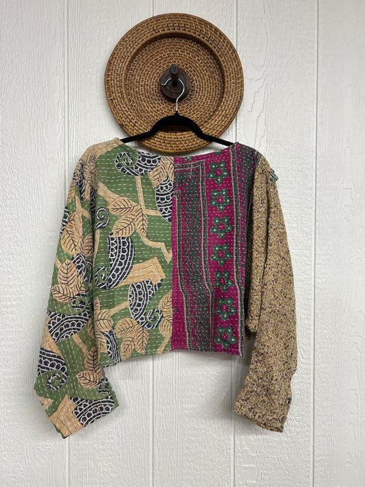 Pareo Kantha In Bloom Cropped Pullover 0326 009
