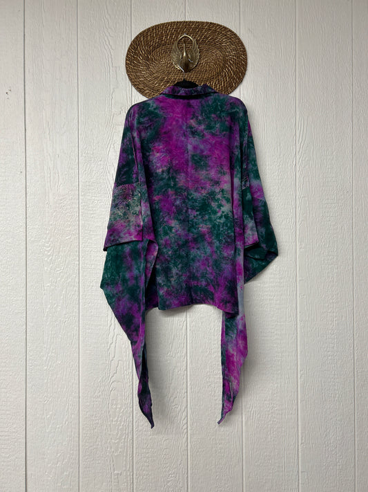 Crepe Sari Summer Nirvana Button Down 0626 087