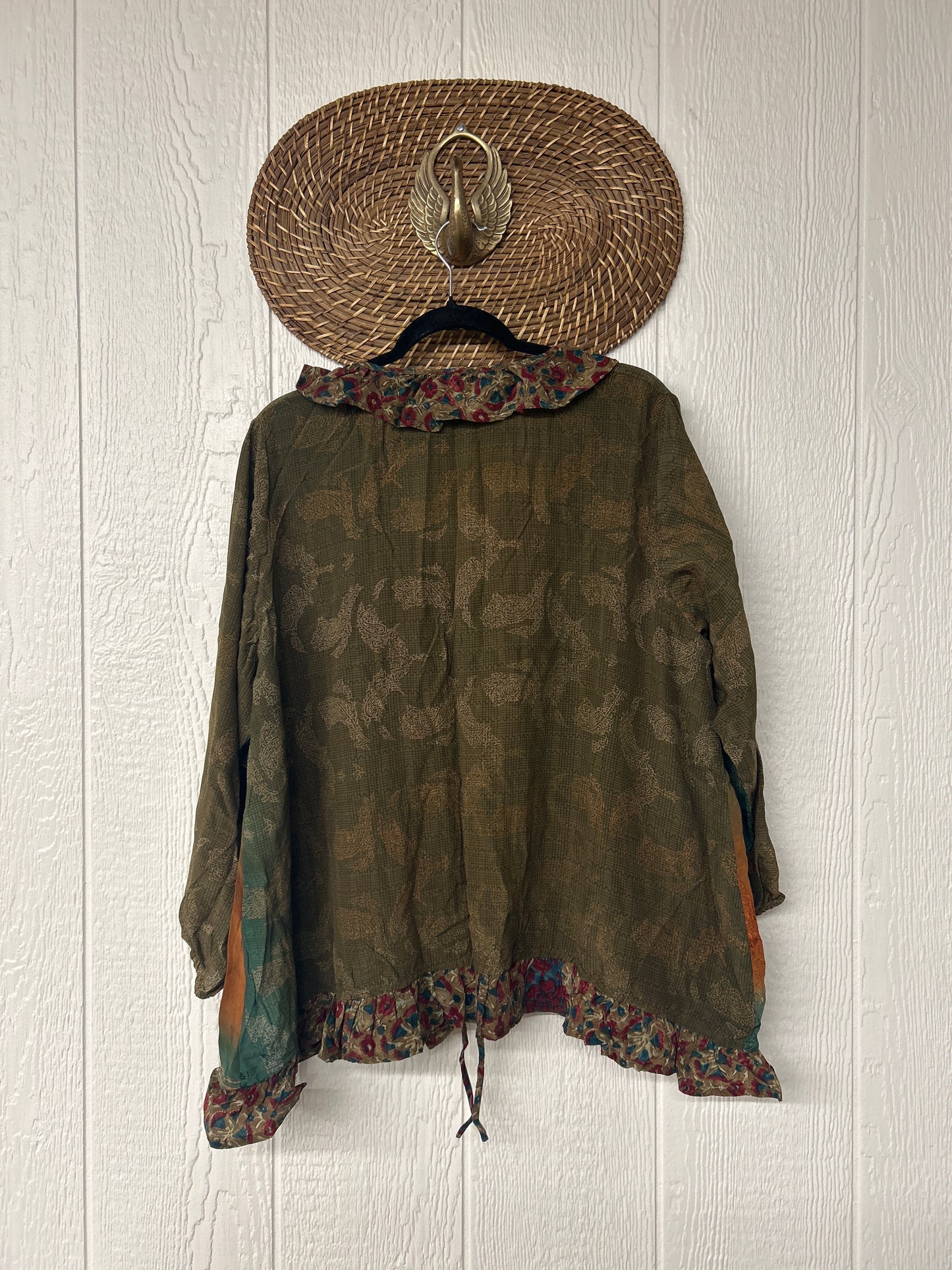 Crepe Sari Ruffle Daisy Blouse 0226 259
