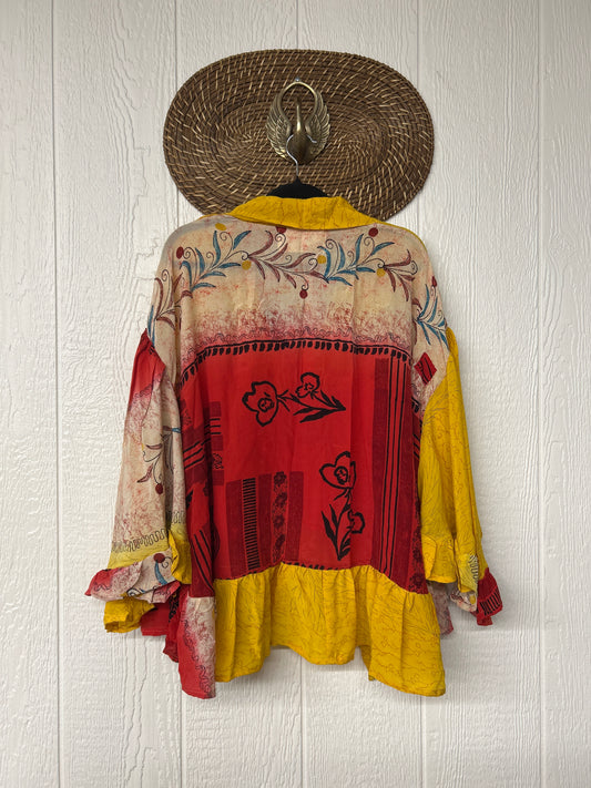 Crepe Sari Wild Rose Top 1225 233