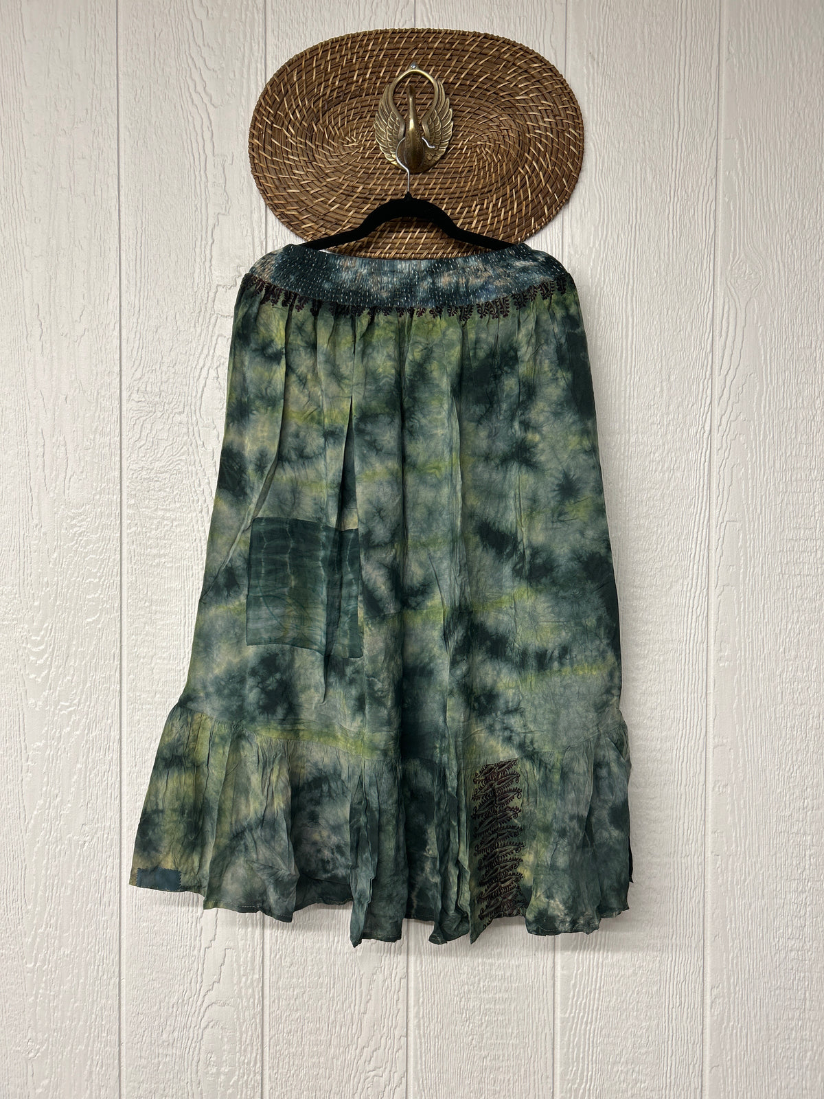 Crepe Sari Dahlia Skirt 1026 034
