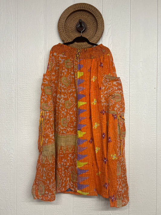 Pareo Kantha Butterfly Cargo Skirt 0426 161