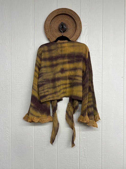 Crepe Sari Zeppelin Crop Shrug 0426 155