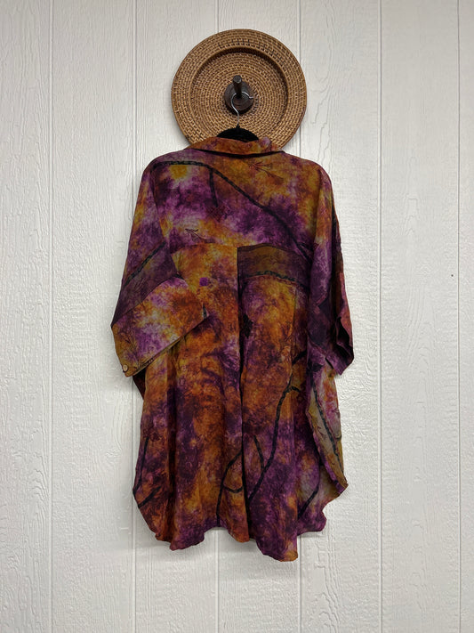 Crepe Sari Free To Be Button Down 0626 154
