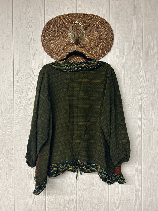 Crepe Sari Ruffle Daisy Blouse 0226 232