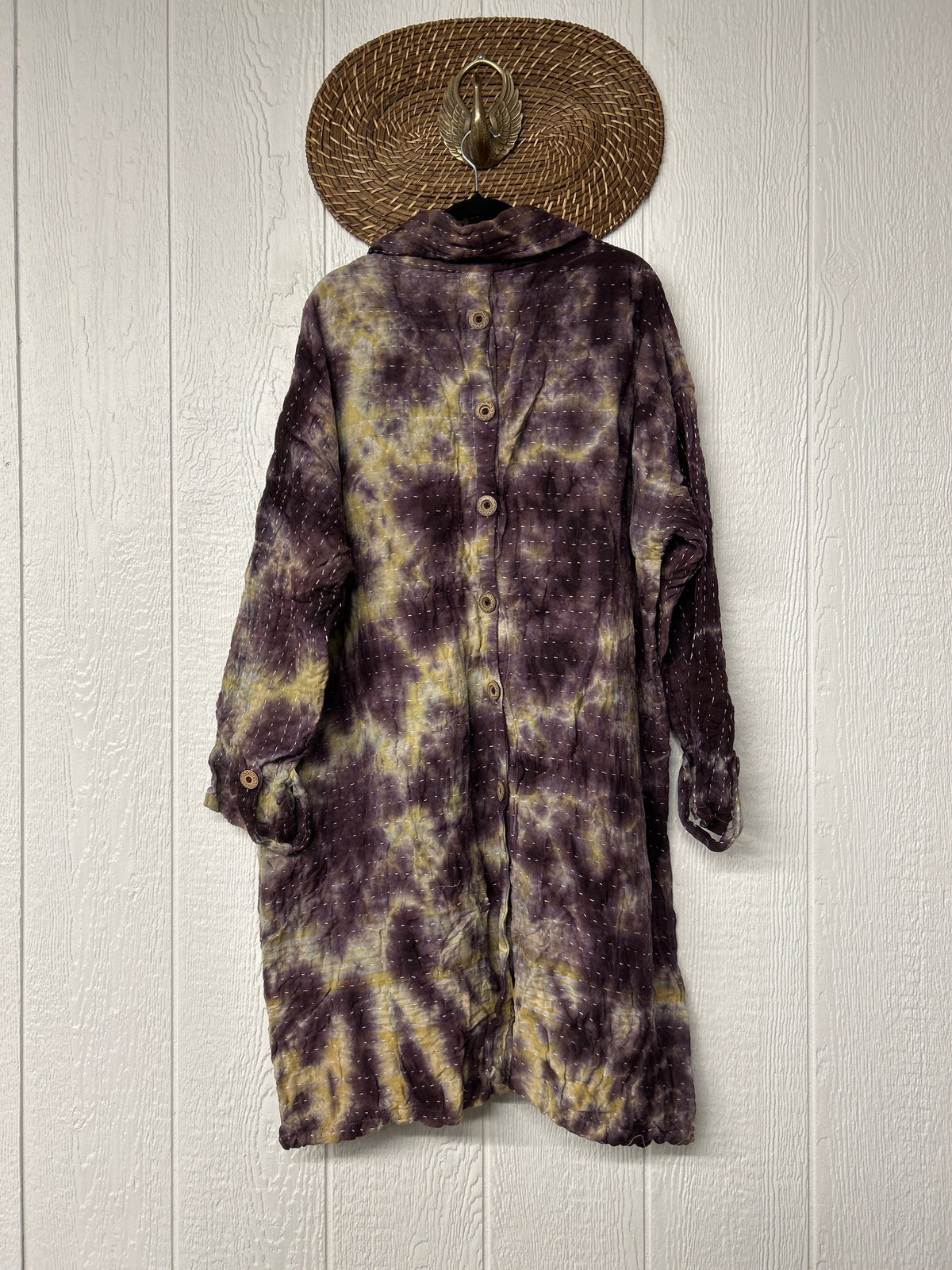 Aura Edit Koverlet Button Down Trench Coat 1026 004