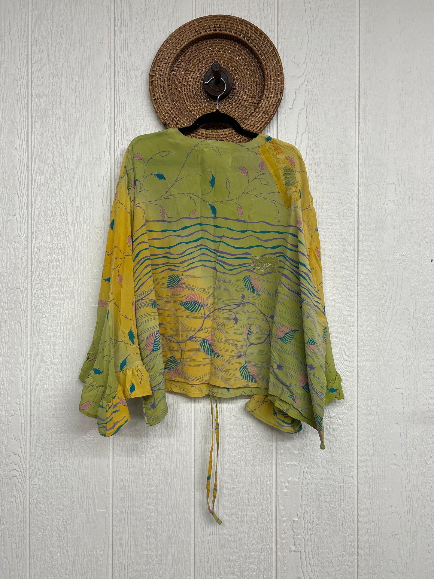 Crepe Sari Bell Sleeve Butterfly Top 0326 122