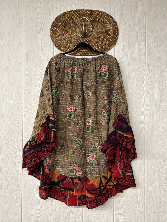 Pareo Kantha Wild Rose Skirt 0426 025