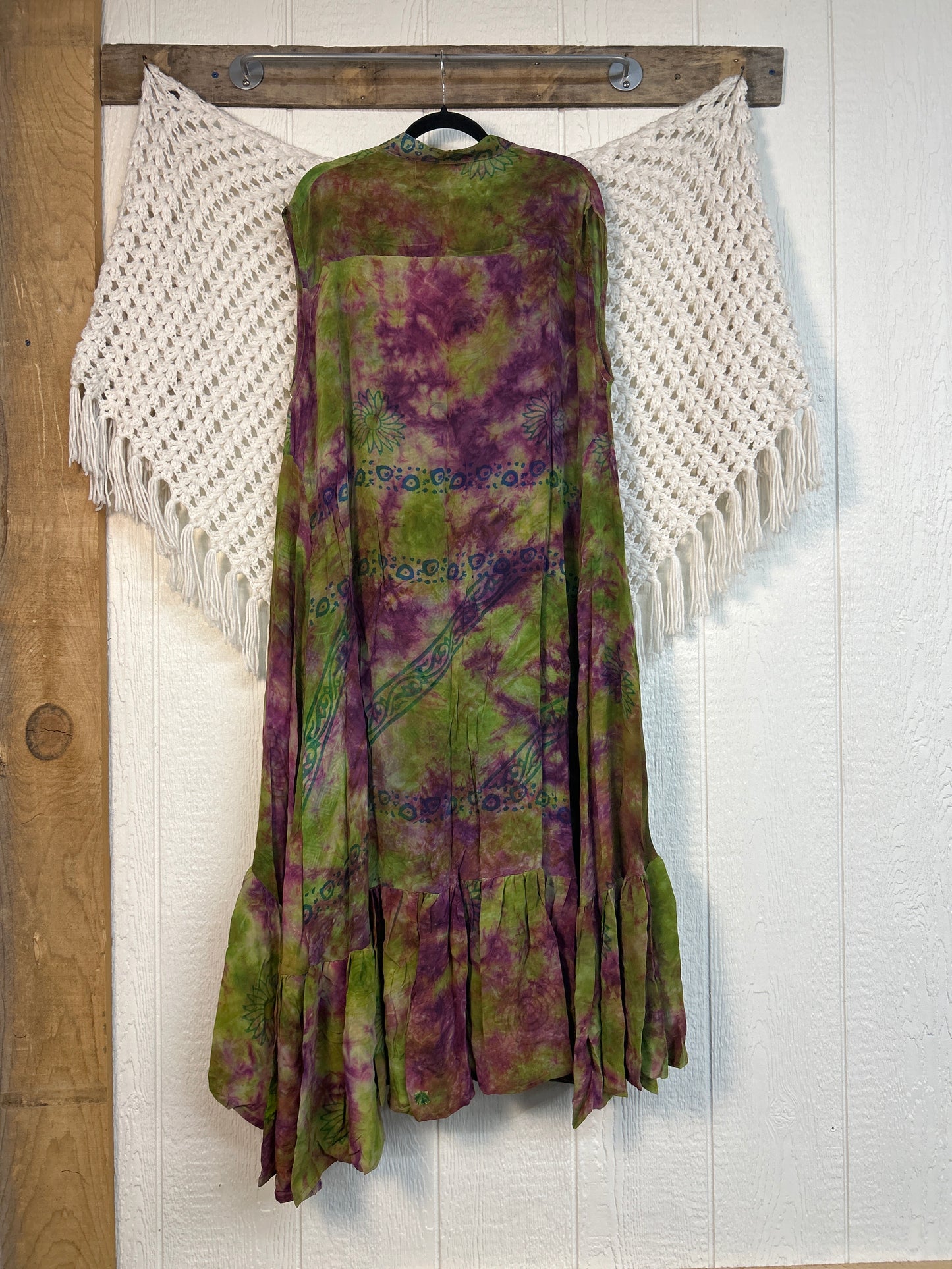 Crepe Sari Summer Dahlia Duster 0726 142