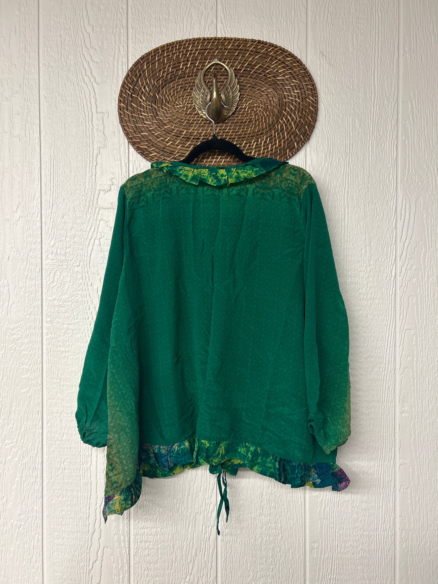 Crepe Sari Ruffle Daisy Blouse 0226 187