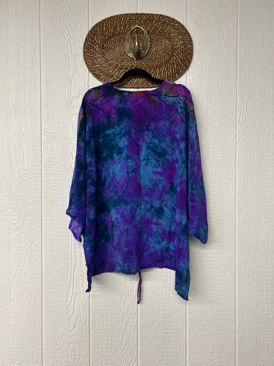 Crepe Sari Hi Lo Butterfly Top 0726 146