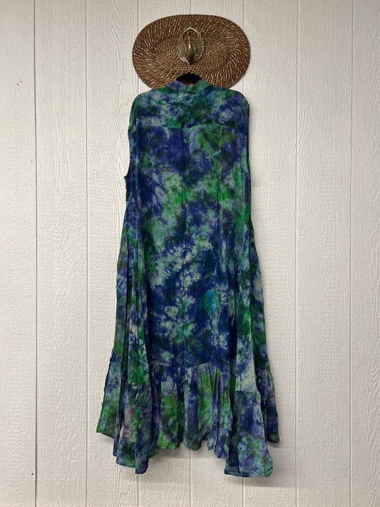 Crepe Sari Summer Dahlia Duster 0726 072