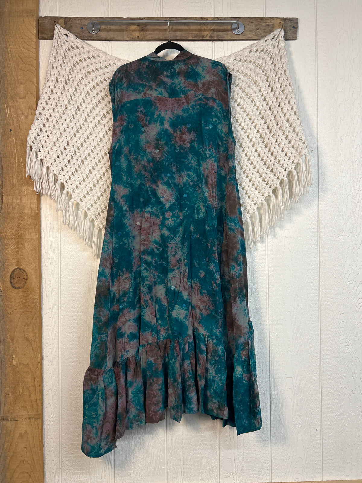 Crepe Sari Summer Dahlia Duster 0726 189