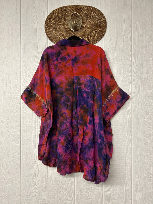 Crepe Sari Free To Be Button Down 0626 109