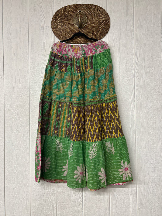 Pareo Kantha Lotus Maxi Skirt 0826 218