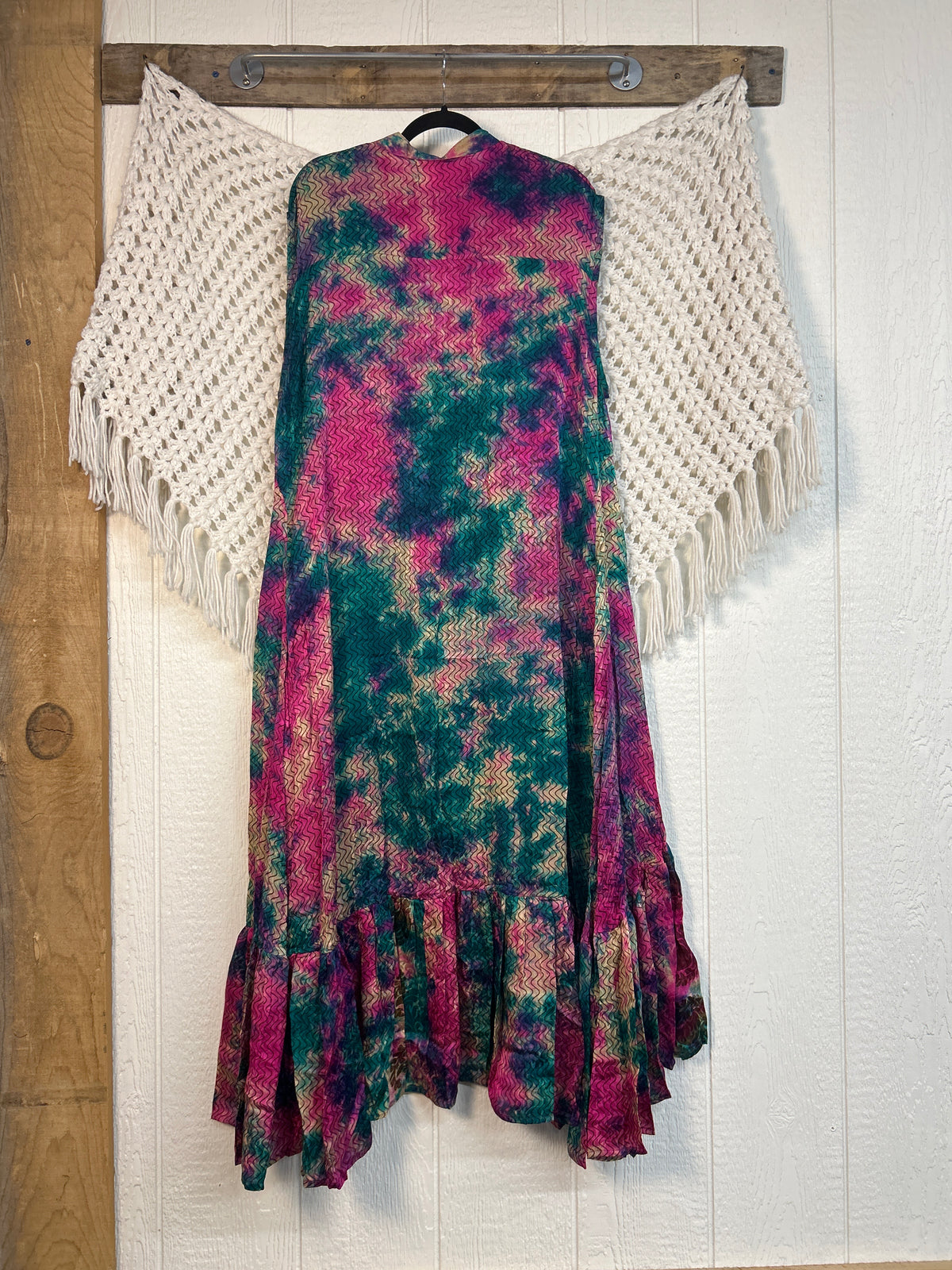 Crepe Sari Summer Dahlia Duster 0726 201